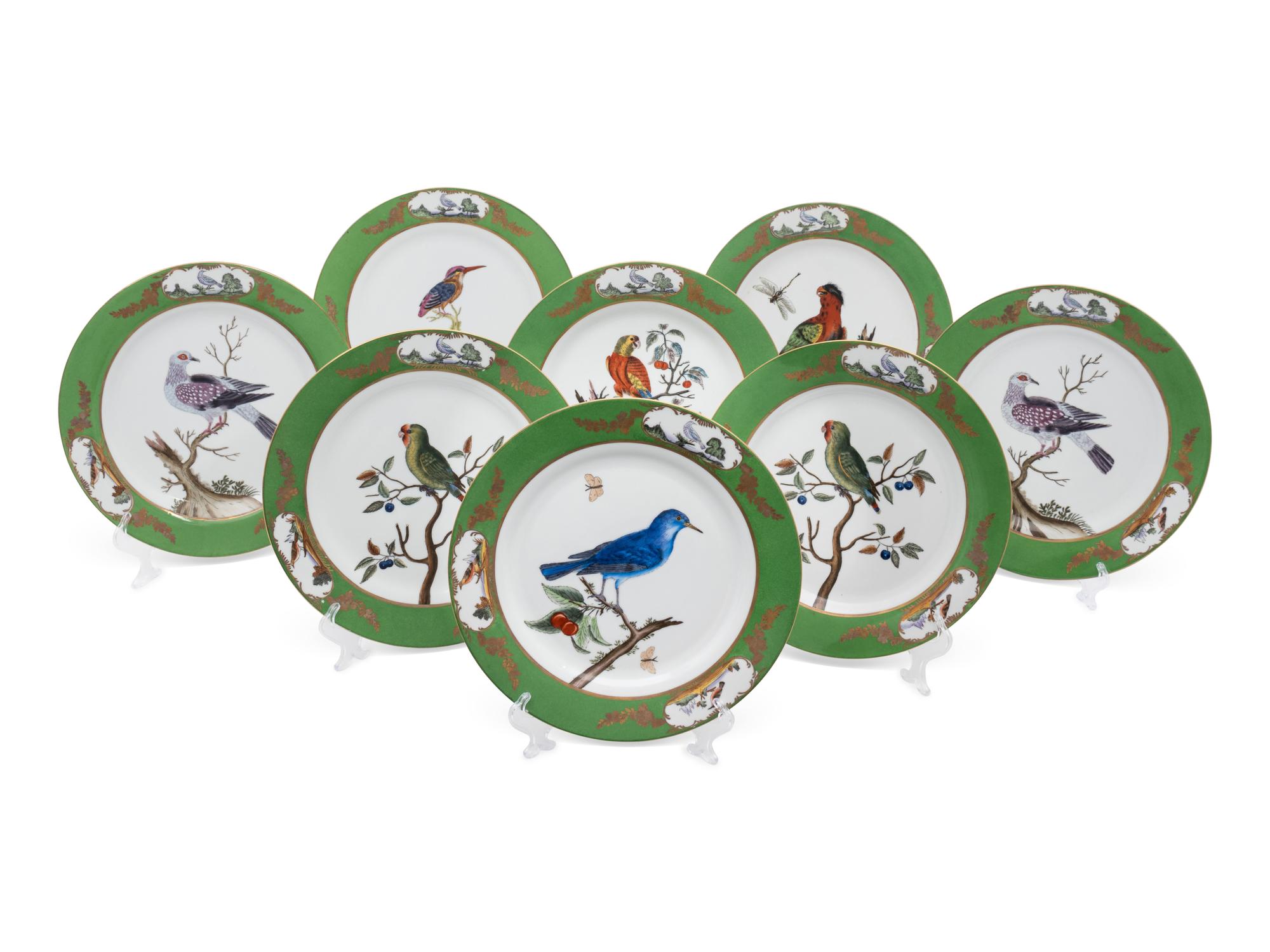 A Set of Eight Chelsea House Porcelain Cabinet Plates