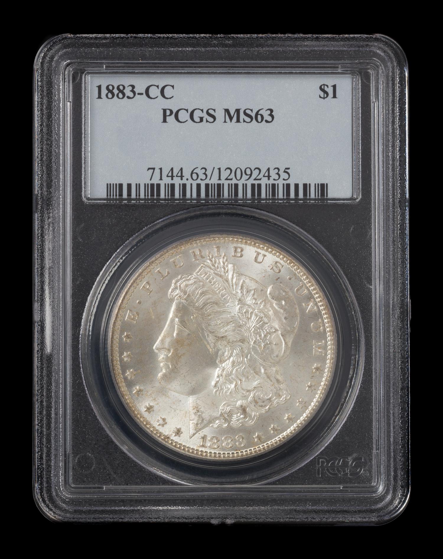 A United States 1883-CC Morgan Silver Dollar Coin