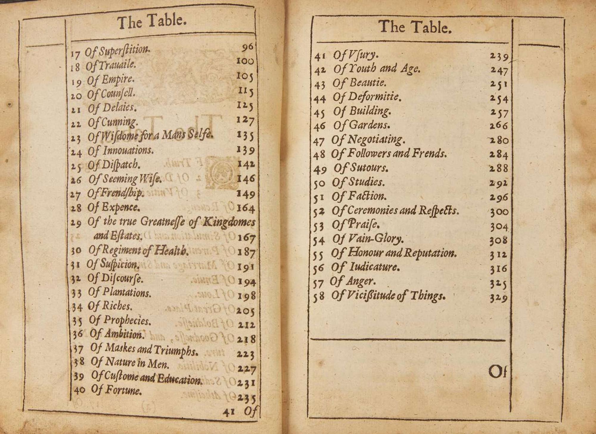 [Philosophy] (Bacon, Francis): (The Essayes or Counsels, Civill and Morall, of Francis Lo. Verulam, Viscount St. Alban)