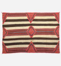 A Navajo late Classical wearing blanket in third phase Chief's pattern circa 1885