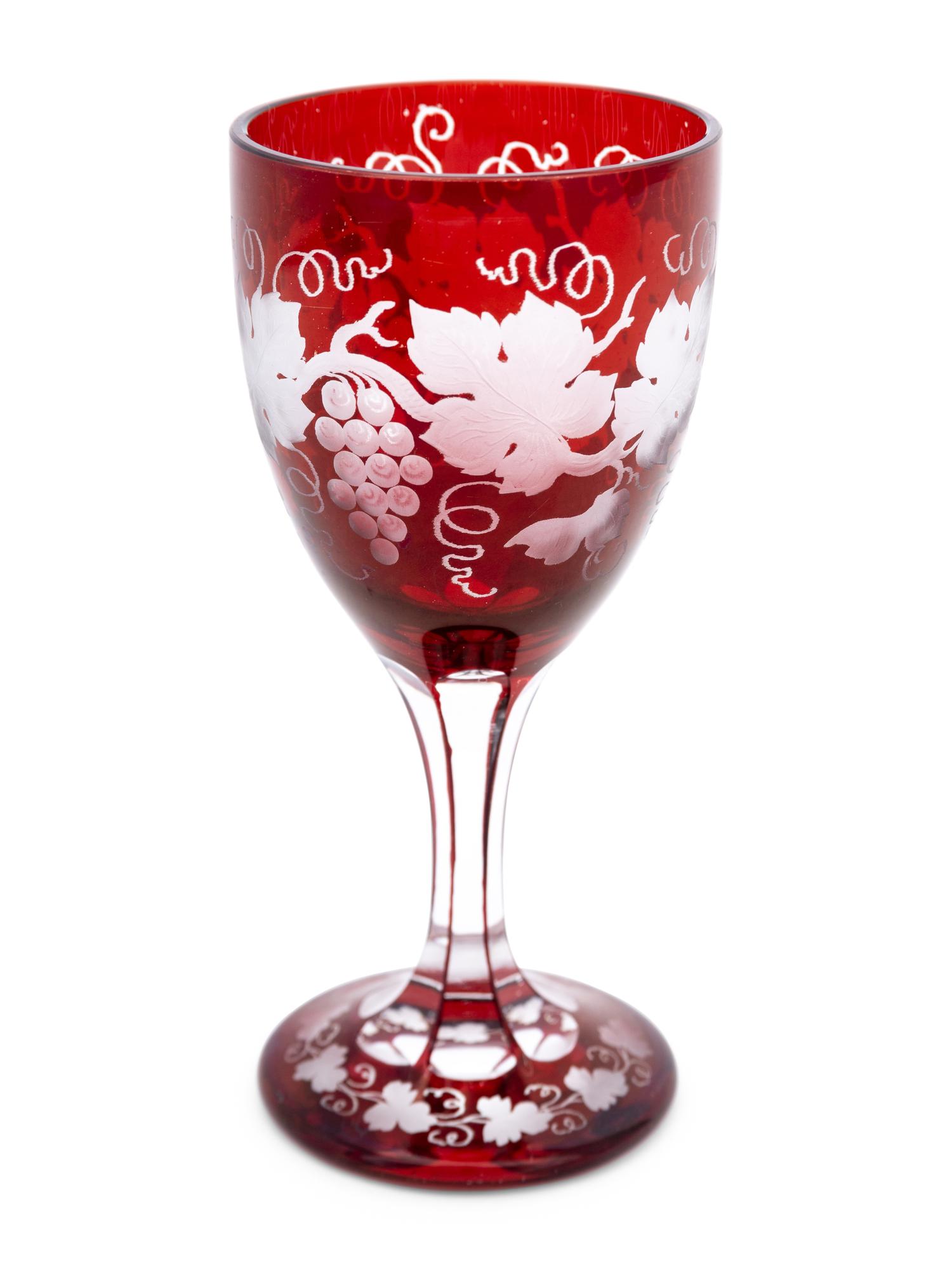 A Set of Bohemian Cut-to-Clear Glass Tableware
