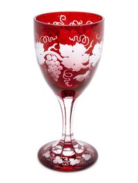 A Set of Bohemian Cut-to-Clear Glass Tableware