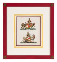 A Set of Ten English Engravings of Coats of Arms