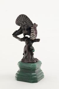 A Continental Silver, Pearl and Hardstone Inset Figure
