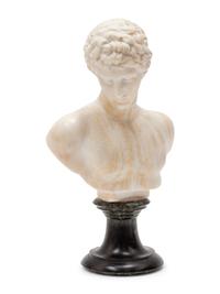 An Italian Alabaster and Marble Bust