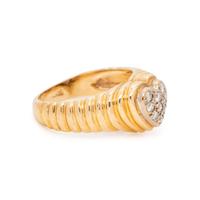YELLOW GOLD AND DIAMOND HEART RING