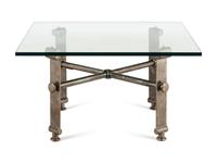 An Ilana Goor Bronze and Glass Coffee Table