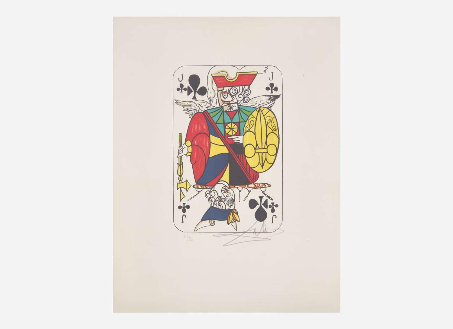Salvador Dalí (Spanish, 1904-1989), Playing Cards (Ace, King, Queen and Jack of Clubs)