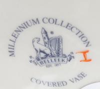 A Pair of Belleek Millennium Covered Vases Height 12 inches. — MILLENNIUM MARK (2000)