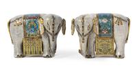 Two Cloisonne Enamel Figures of Elephants — 18TH/19TH CENTURY