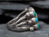 Men's Navajo Ingot and Turquoise Cluster Ring, Collected by Hoffman Birney (1891-1958)