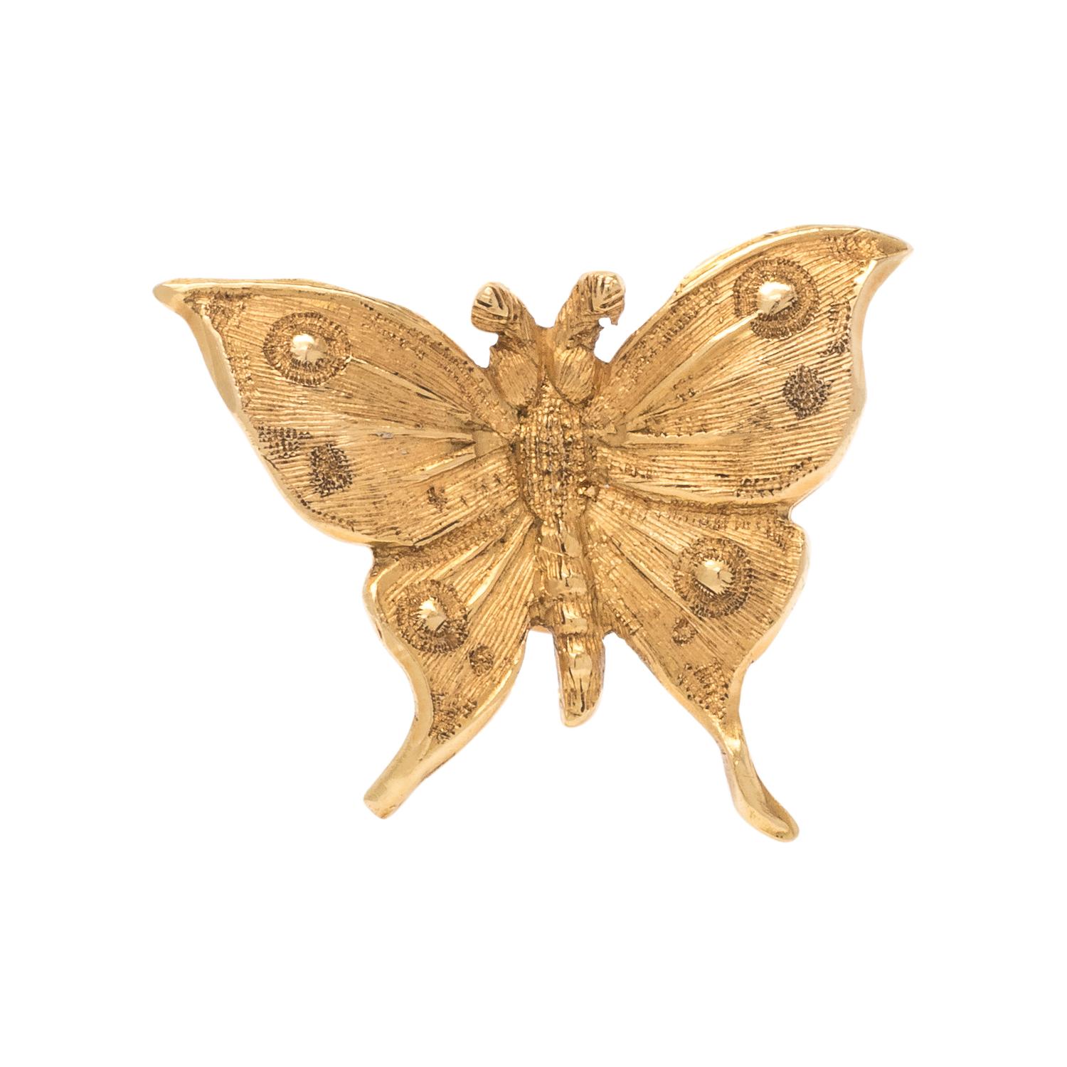 MARIO BUCCELLATI, YELLOW GOLD BUTTERLY PIN