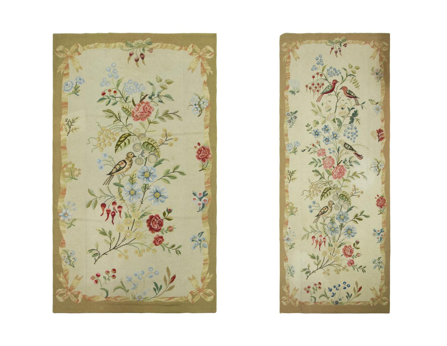 Two Matching Needlepoint Rugs