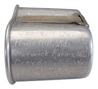 [MILITARIA]. World War II and Korean War-era canteens, canteen covers, and mess kits.