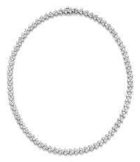 An 18 Karat White Gold and Diamond Necklace,