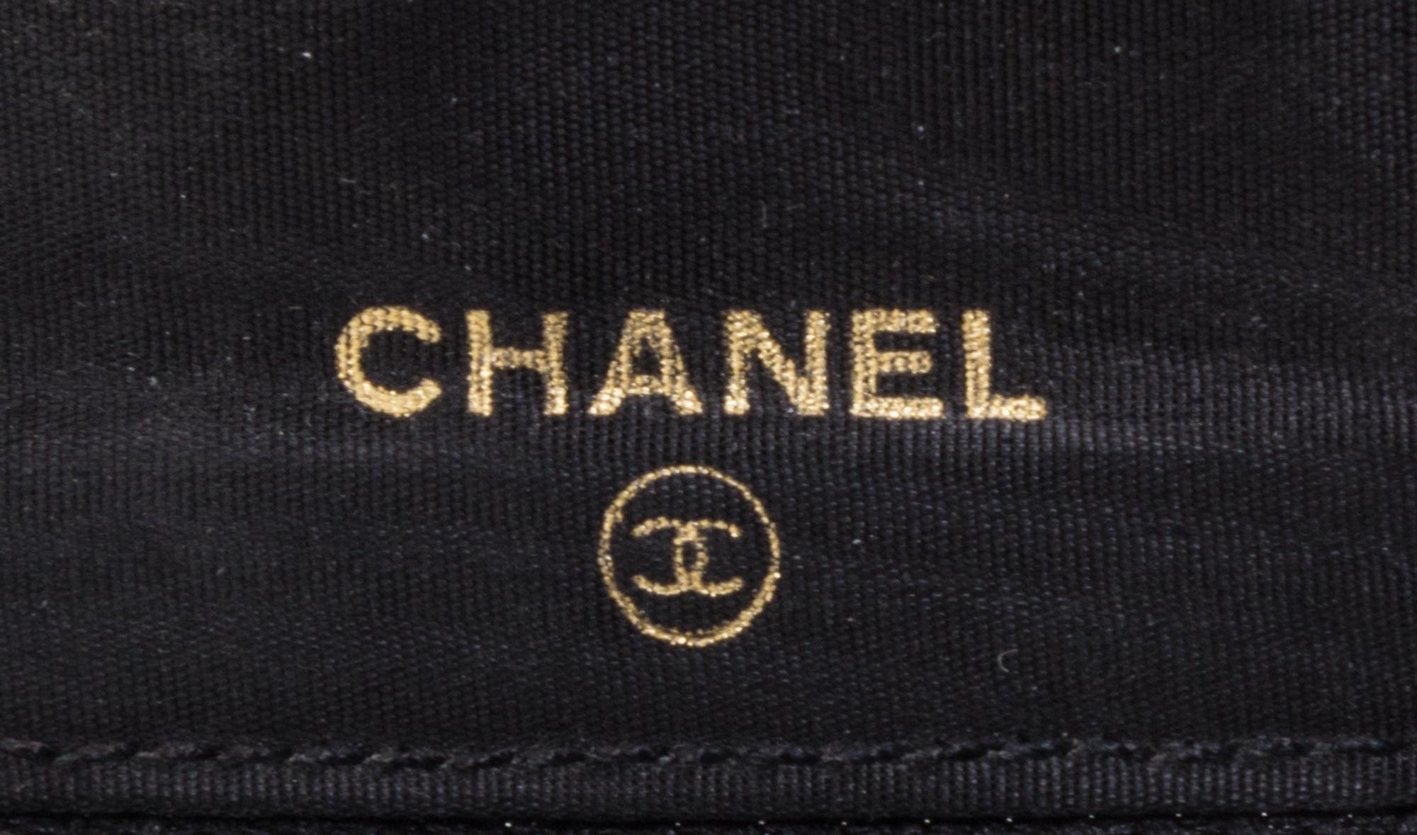 A Chanel Black Caviar Leather Coin Purse, 4.5" x 3.5" x 5".