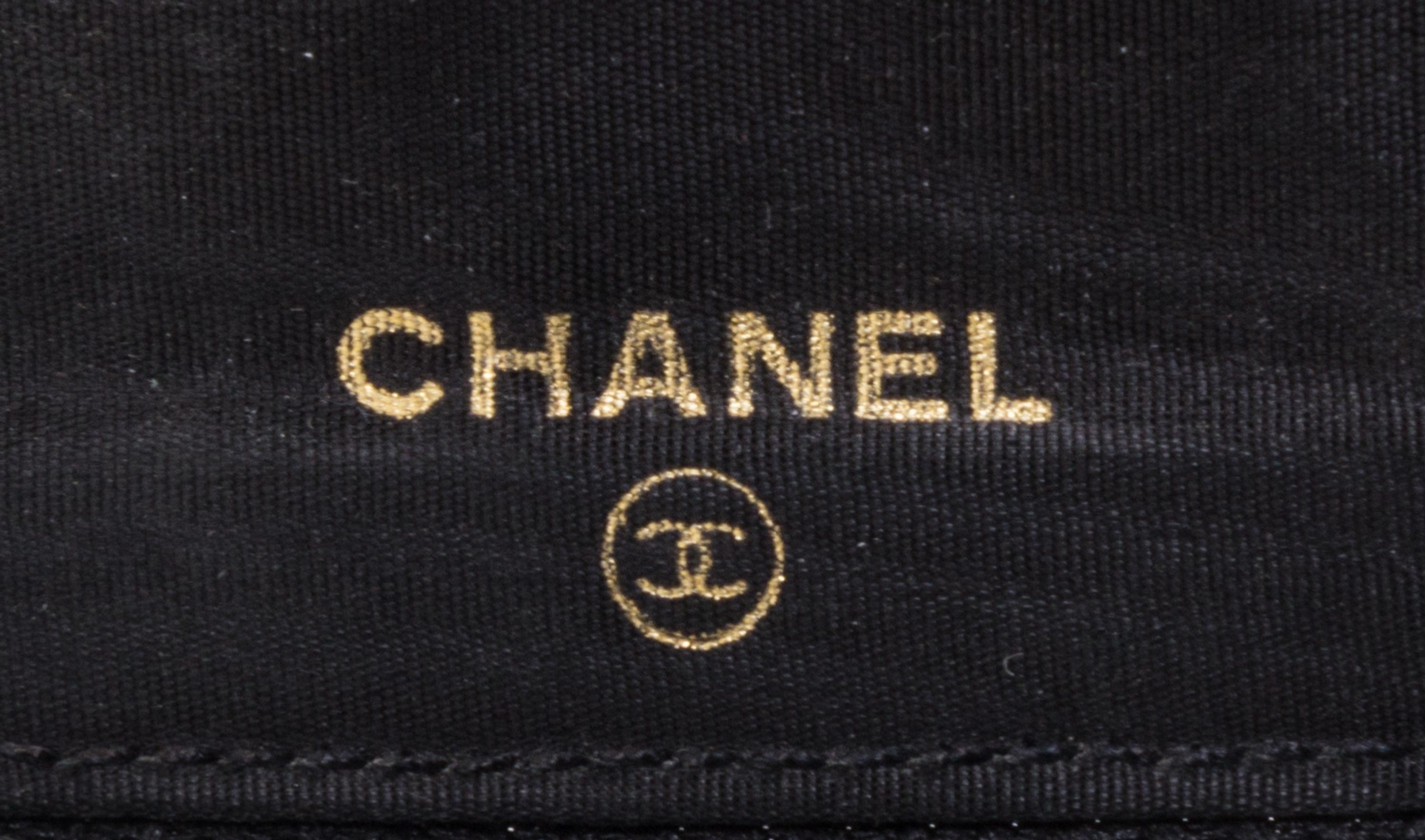 A Chanel Black Caviar Leather Coin Purse, 4.5" x 3.5" x 5".