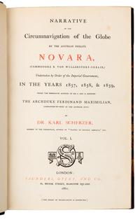 SCHERZER, Karl von. Narrative of the Circumnavigation of the Globe by the Austrian Frigate Novara. London, 1861-3. 1ST ED. IN ENGLISH.