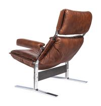 Pair of Lounge Chairs with Ottoman