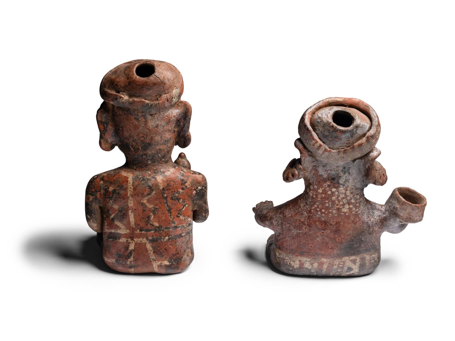 Two Nayarit Terracotta Seated Figures