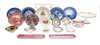 A Collection of Porcelain Articles Length of longest 11 1/2 inches.