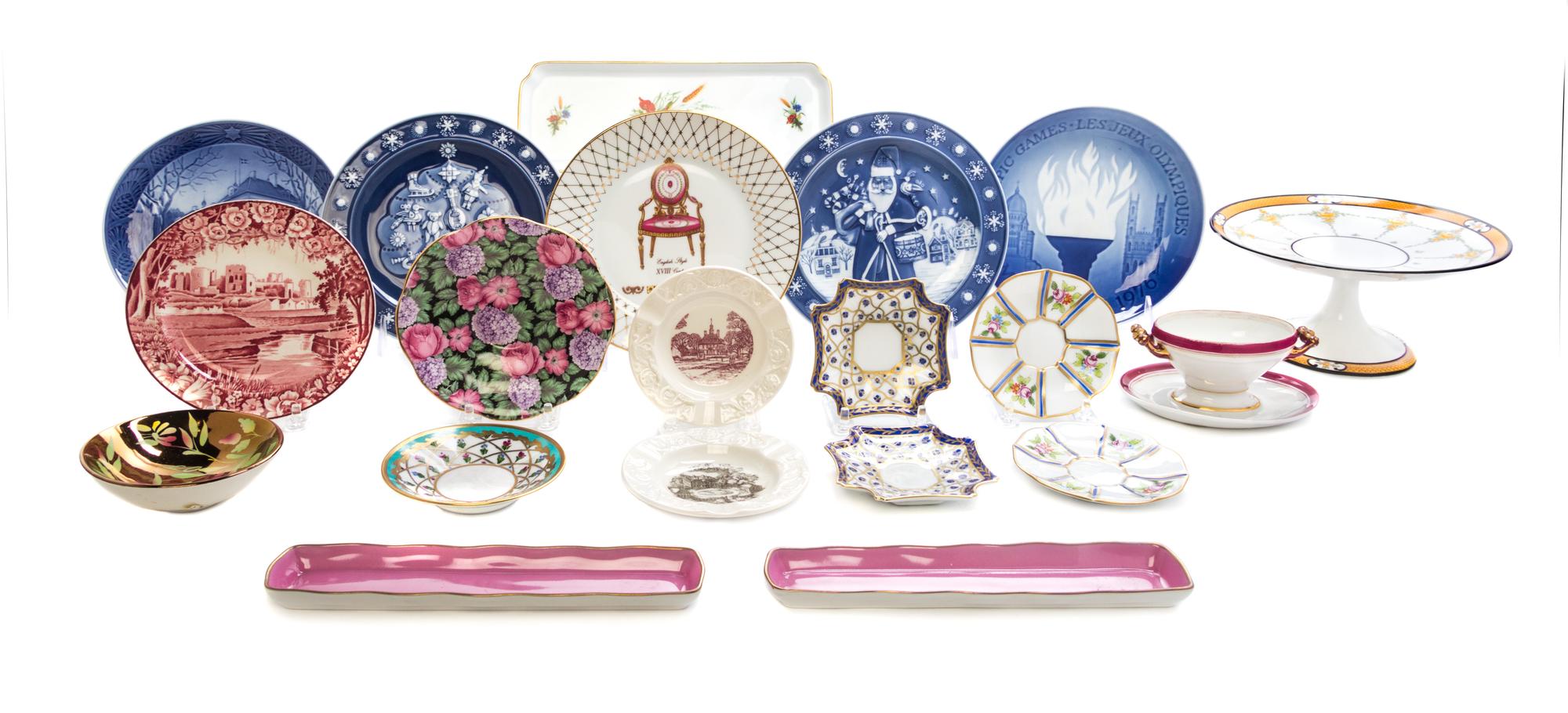 A Collection of Porcelain Articles Length of longest 11 1/2 inches.