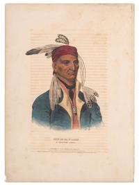 [McKENNEY & HALL]. A group of 6 large folio hand-colored lithographs of Chippewa and Ojibwe. 1836-1838.