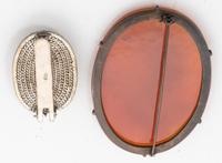 Eight Chinese Hardstone Inset Metal Jewelry