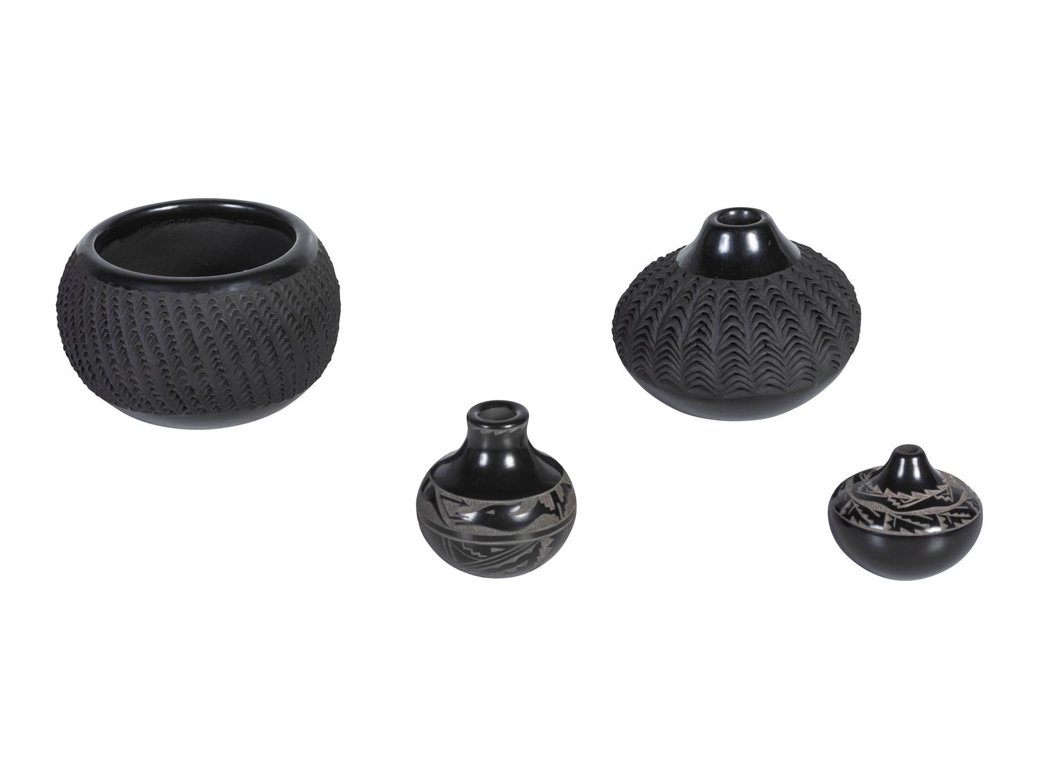 Santa Clara Blackware Pottery Jars