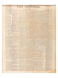 [CIVIL WAR - GETTYSBURG]. The Sentinel . Vol. I, No. 172. Richmond, VA: 3 October 1863.