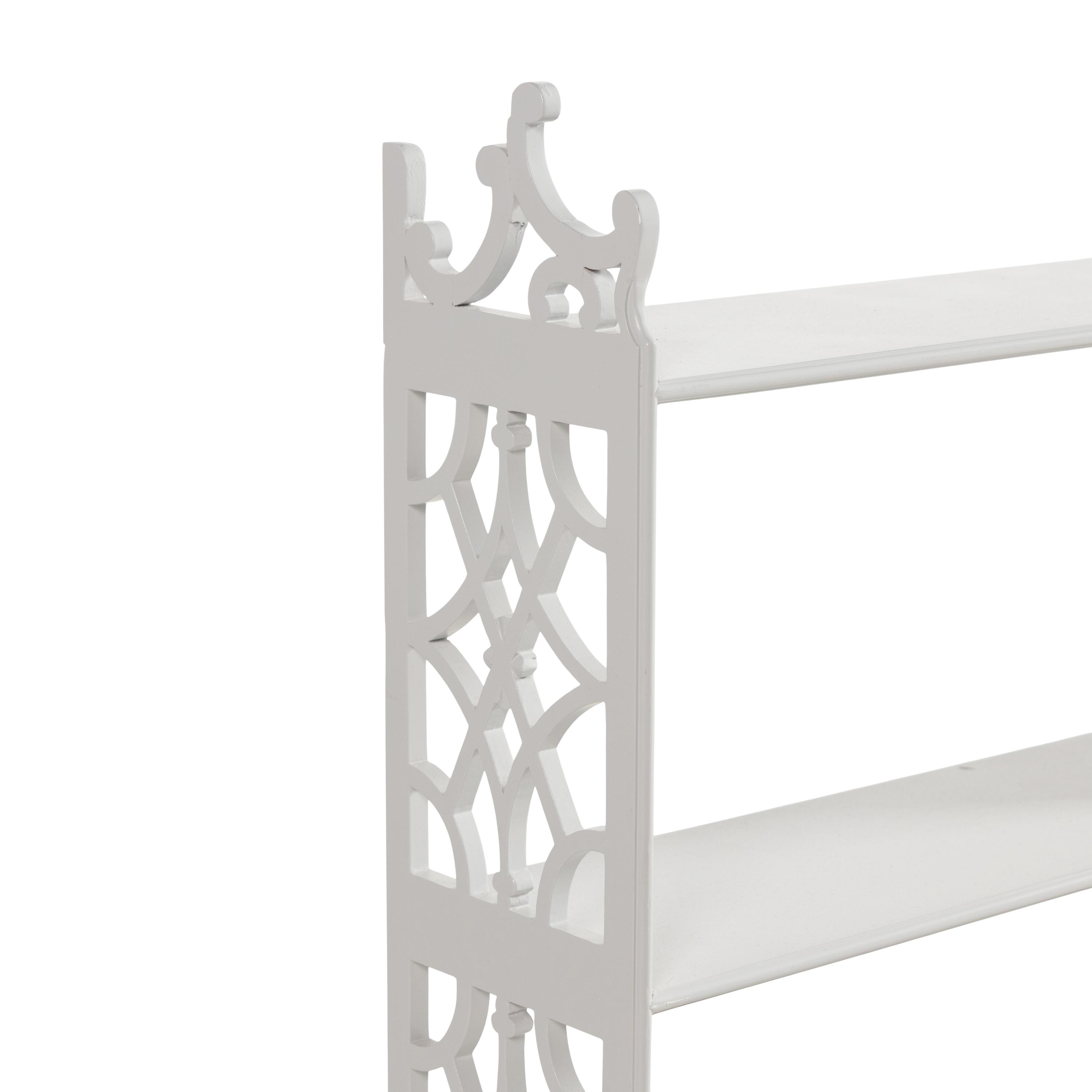A George III Style Gray-Painted Hanging Etagere