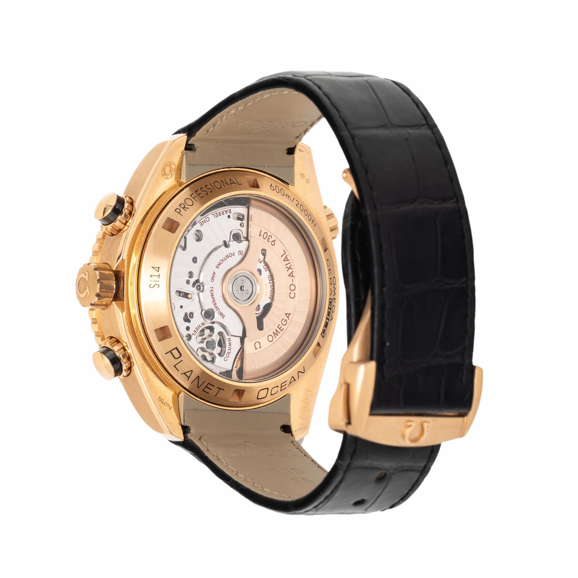 Omega, Ref. 232.63.46.51.01.001, 18K Rose Gold 'Planet Ocean' 'Seamaster' Watch, with Box & Papers