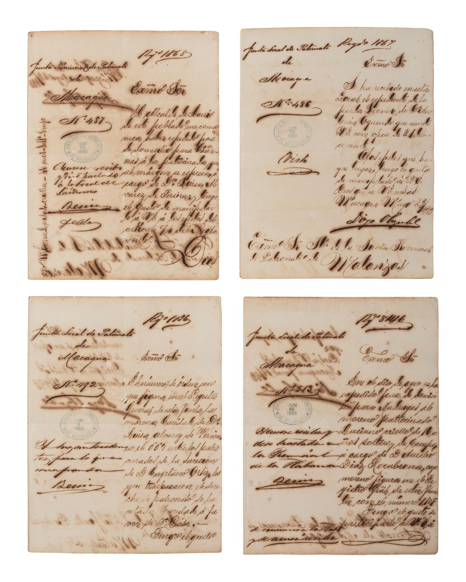 [ENSLAVEMENT & ABOLITION]. A group of 29 assorted Cuban documents, some involving enslaved persons.