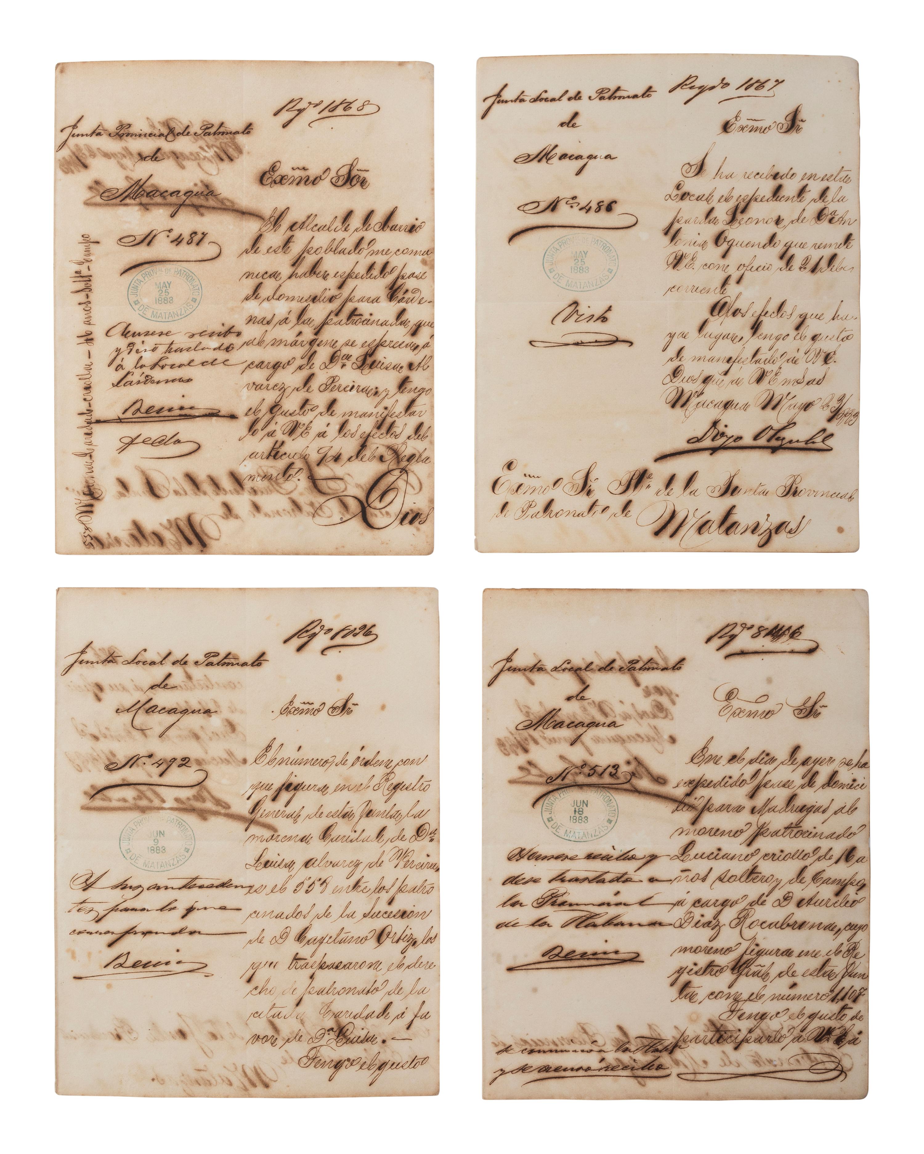 [ENSLAVEMENT & ABOLITION]. A group of 29 assorted Cuban documents, some involving enslaved persons.