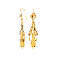 French, Yellow Gold Dangle Earrings