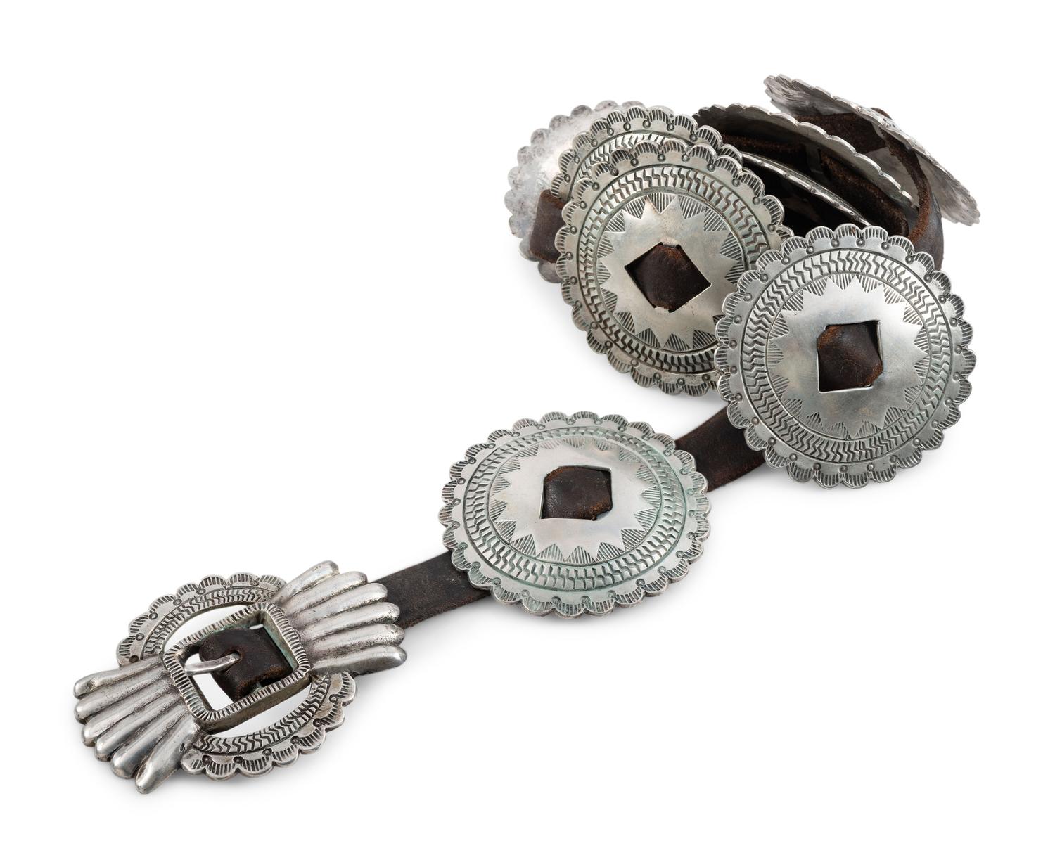 Southwestern-style Cast Concha Belt