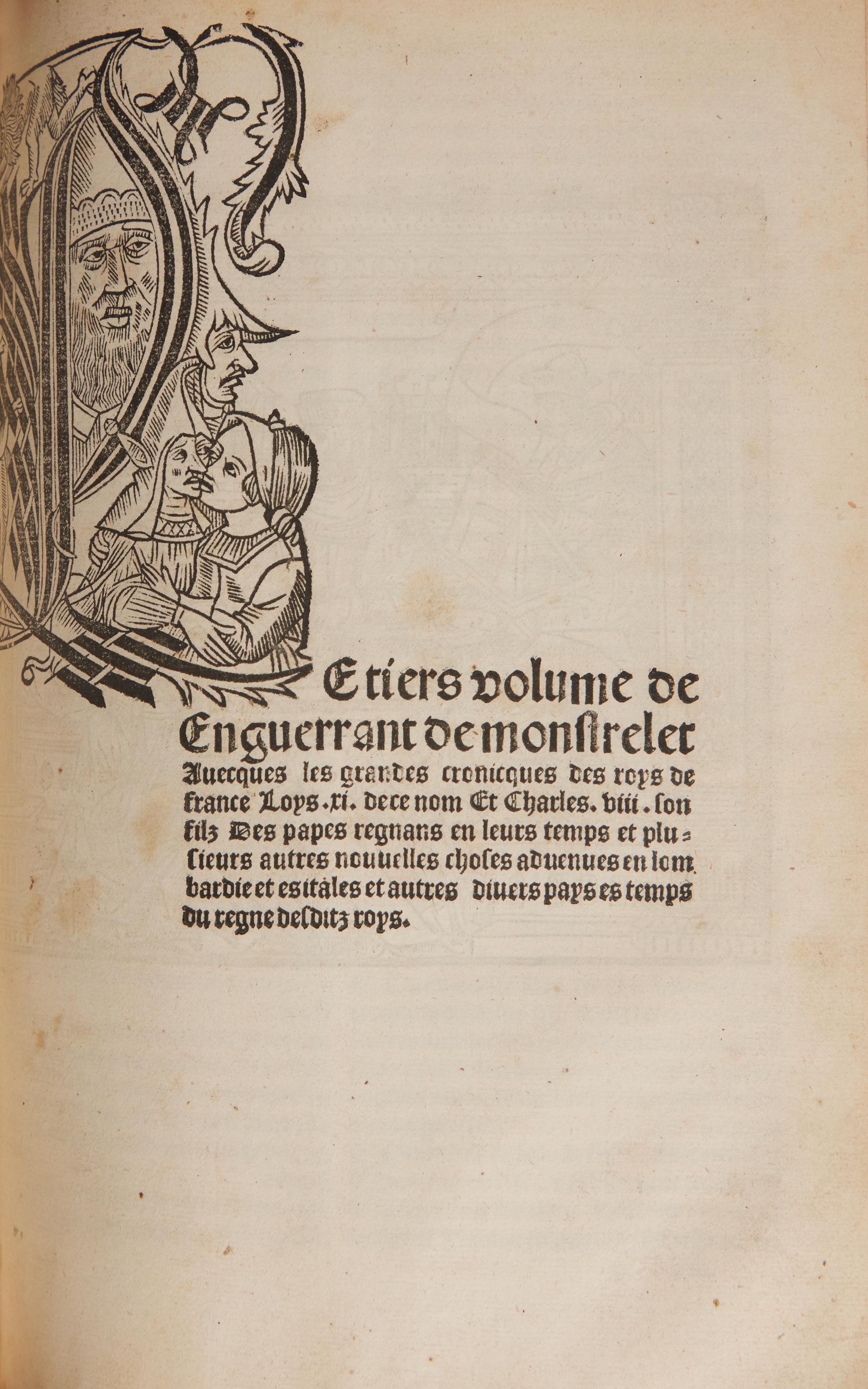 [Early Printing] [Monstrelet, Enguerrand de]. Chronicles of Enguerrand de Monstrelet