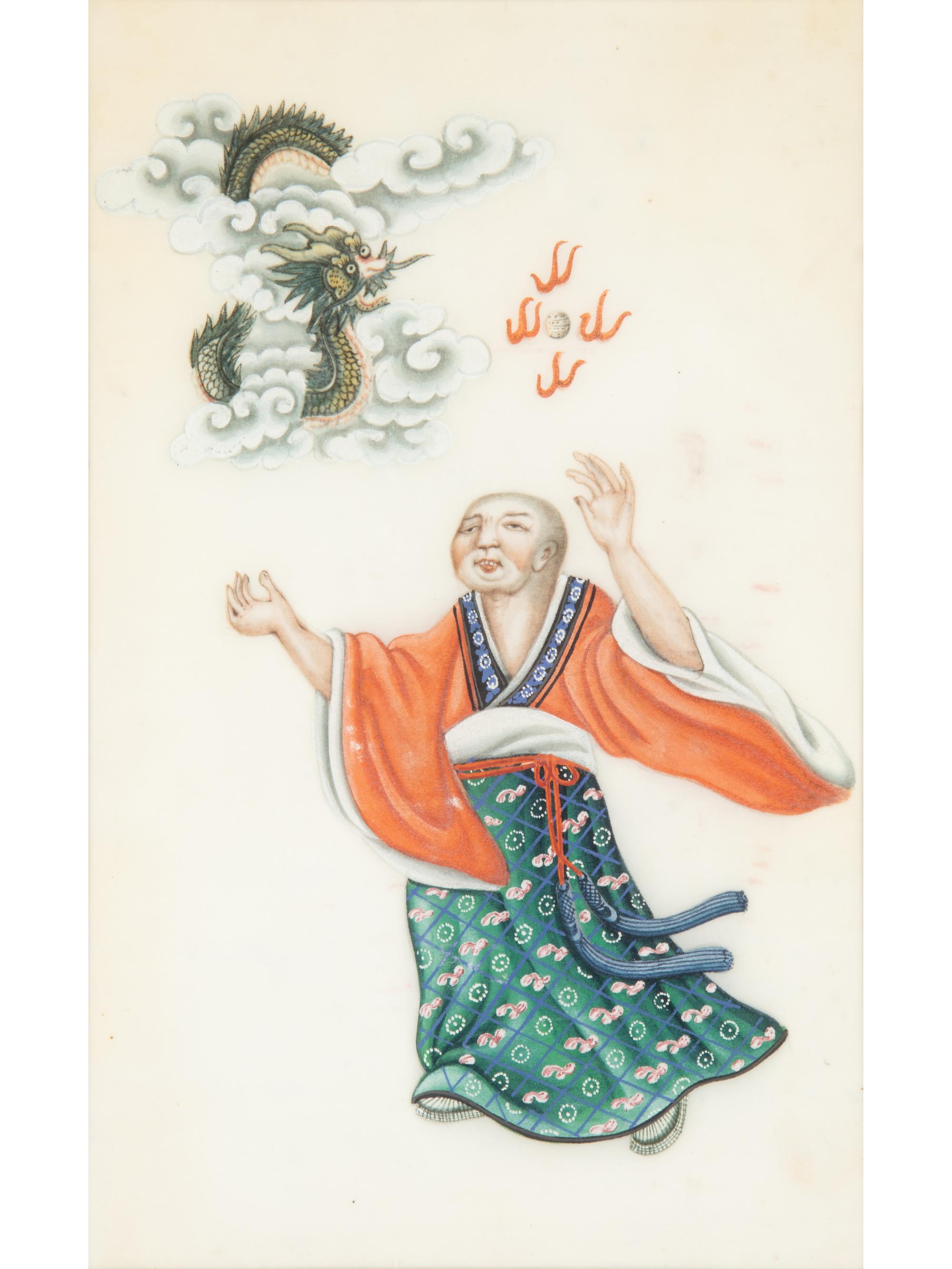 A Set of Seven Chinese Export Pith Paintings