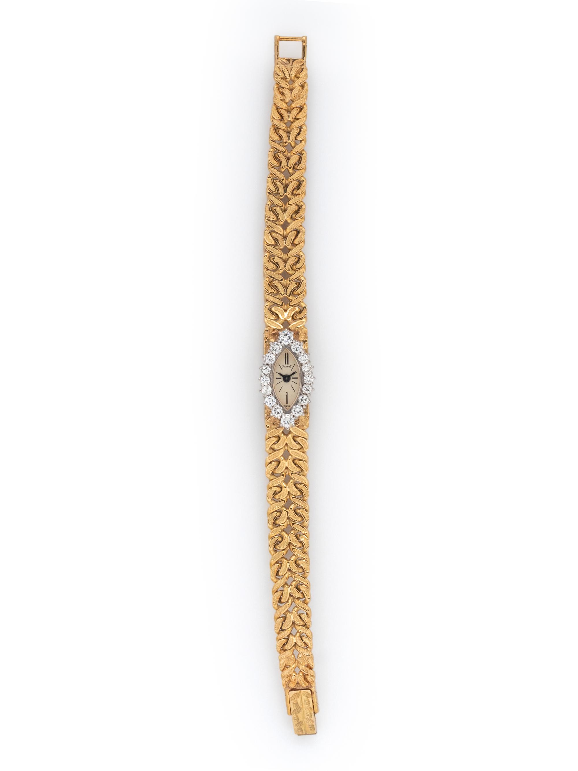 PIAGET, 18K YELLOW GOLD AND DIAMOND WRISTWATCH