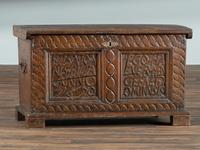 A William and Mary Carved and Paneled Oak Blanket Chest