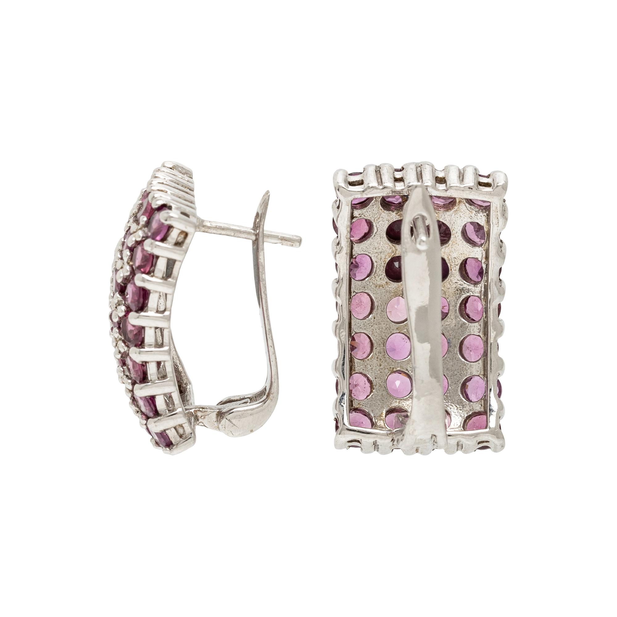 TWO PAIRS OF STERLING SILVER AND MULTIGEM EARRINGS