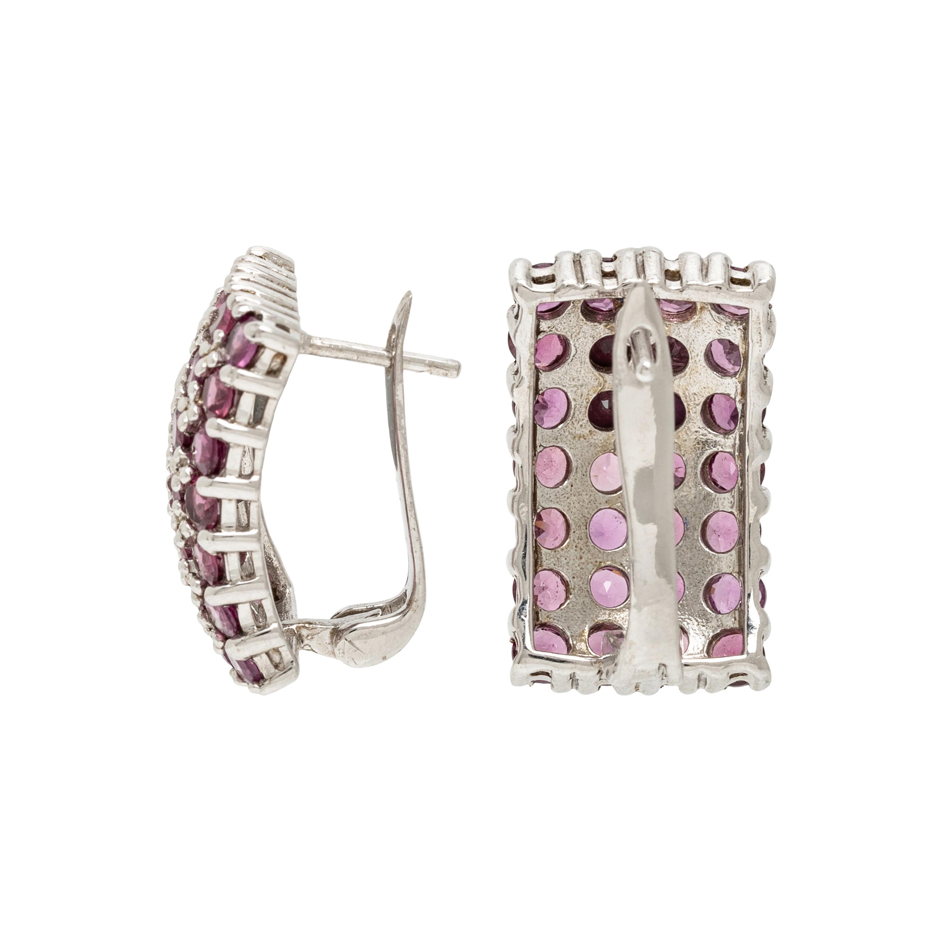TWO PAIRS OF STERLING SILVER AND MULTIGEM EARRINGS