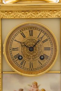 A Vienna Gilt Bronze Mounted Porcelain Clock