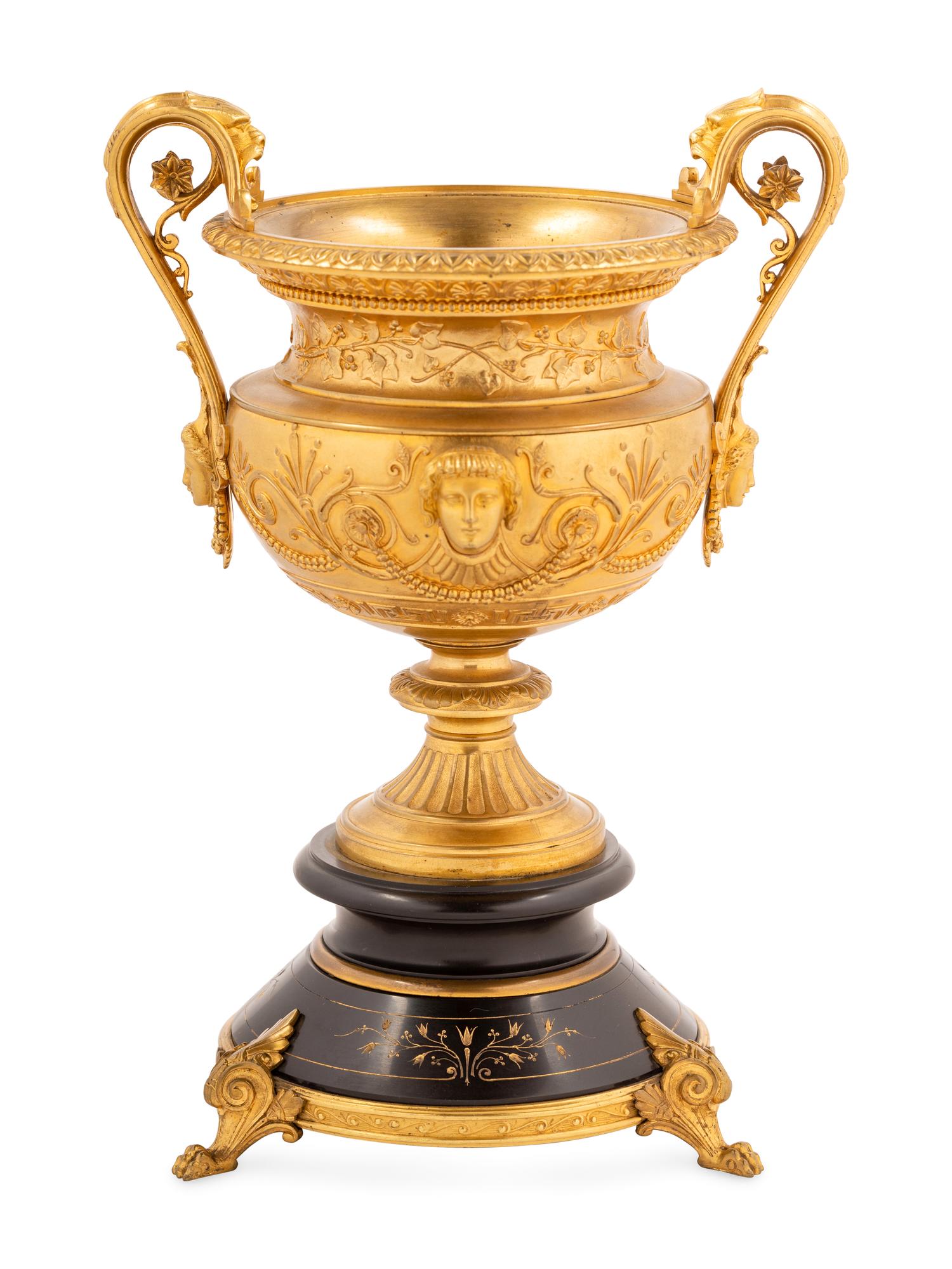 A French Neoclassical Gilt Bronze Urn