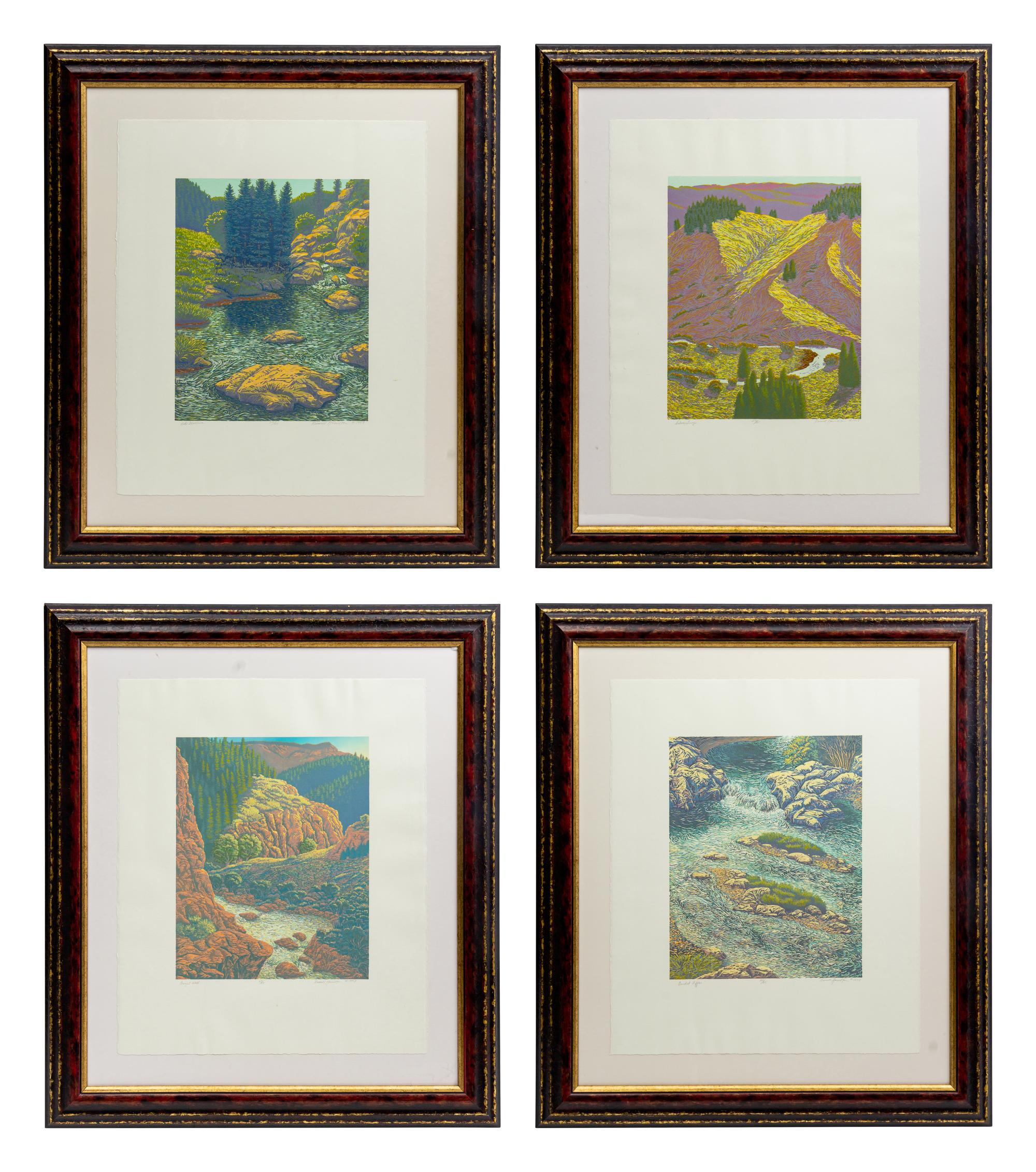 A Group of Four Russell Hamilton Monotypes