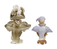 An Austrian Painted Porcelain Bust