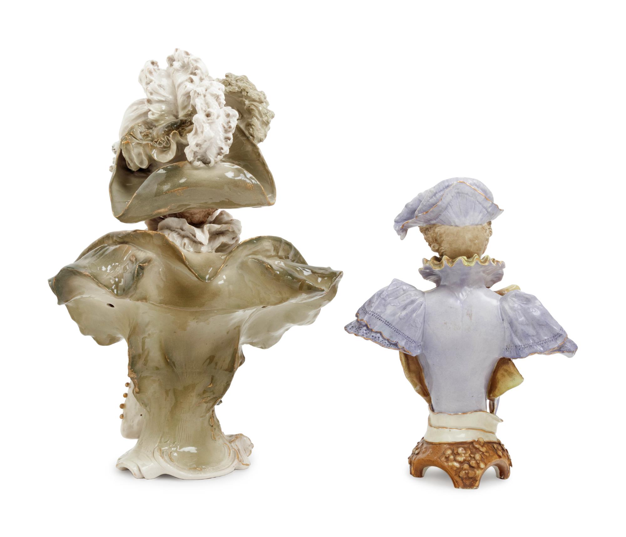 An Austrian Painted Porcelain Bust