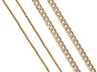 A Collection of 10 Karat Yellow Gold Chains, 31.90 dwts.