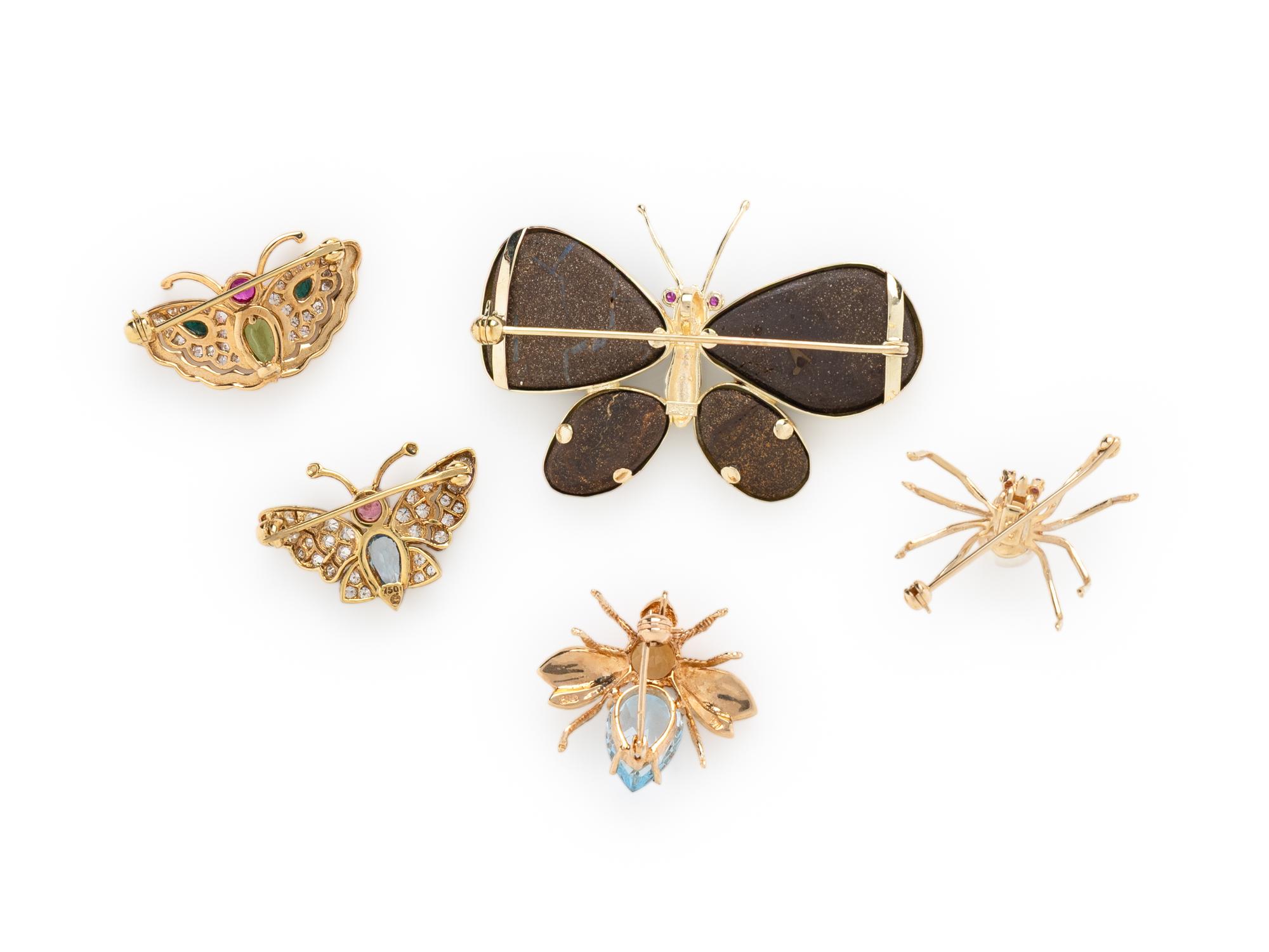 COLLECTION OF MULTIGEM INSECT PINS