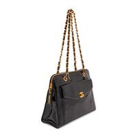 CHANEL, PATENT LEATHER SHOULDER BAG